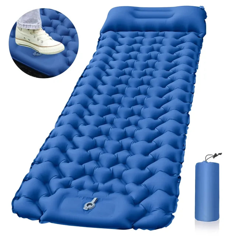 "Ultralight Inflatable Camping Mattress with Pillows - Perfect for Outdoor Adventures!"